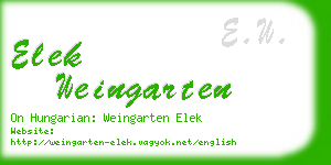elek weingarten business card